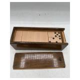 Antique boxed domino set