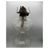 Vintage glass kersosene lamp baseb