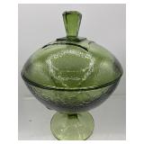 Vintage Hazel Atlas green pebbled dish