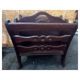 Vintage mahogany magazine holder