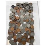 Steel and copper wheat pennies