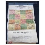 Vintage Mchenry county Illinois map & title