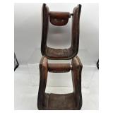 Vintage leather wrapped stirrups