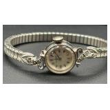 14k white gold 17j ladies longines watch