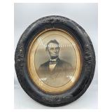 Antique portrait print Abraham Lincoln