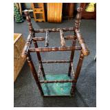 Antique wood umbrella/cane holder