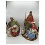 Holy family figurines glazed