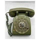 Vintage western electric avocado rotary dial phone