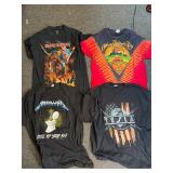 Metallica and other band T-shirts