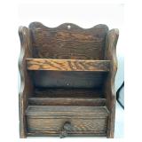 Vintage wooden wall organizer