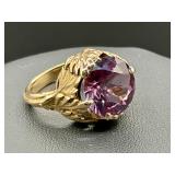 14k Gold alexandrite ring