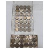46 Kennedy half dollars