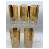 Vintage Cera World highball glasses