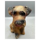 Vintage chalk ware dog