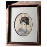 Signed Mitsuko Evans Japanese painting