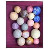 Antique clay marbles & more