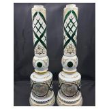 Bohemian glass lamp bases