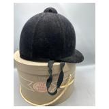 Black velvet riding hat