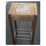 Tile top plant stand