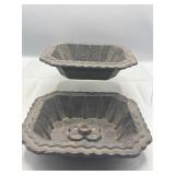 Antique cast iron umbrella drip pans