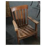 Antique child's wooden rocking chair