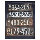 1938 Minnesota license plates