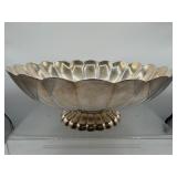 Reed & Barton silverplate scalloped pedestal bowl