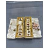 Vintage mother of pearl napkin holders