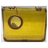 Vintage amber lucite case with dice