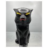 Vintage plaster black cat figure