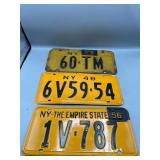 Vintage New York License plates