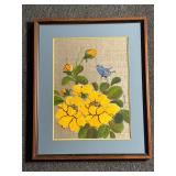 Signed Mitsuko Evans Japanese brush painting