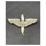 WW2 sterling silver USAA F pinback 3.3g