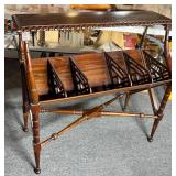 Vintage mahogany library bookstand table