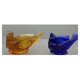 Vintage bird open salt cellars