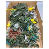 Vintage plastic army men & more
