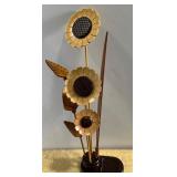 22' Mid-century wooden flowers sculpture