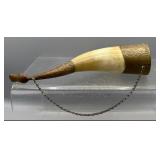 Vintage goose shapeddrinking horn cup
