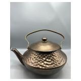 Vintage McCoy hammered copper tea kettle cookie ja