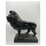 Vintage black lion statue