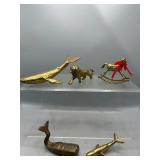 Vintage brass dolphins & more