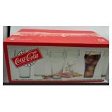 Vintage set Coca Cola bell soda glasses