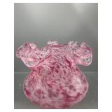 Vintage Fenton Rose Mist vase