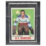 Autographed Topps Eddie Giacomin #68 hockey card