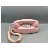 Vintage pink Crosley princess rotary dial phone