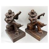 Art Deco Pierrot bookends