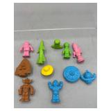 Vintage Diener rubber space raiders & more