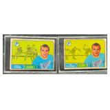 1968-69 Bob & Barclay Plager hockey error cards