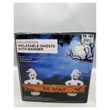 Inflatable ghosts  with banner
