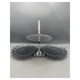 Vintage chrome folding tray